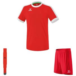 Erima Trikotsatz Retro Star Herren Damen 3-teilig Fussball Trikot Short mit Innenslip Sockenstutzen