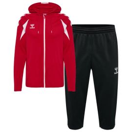 Hummel Core 2.0 Trainingsanzug Herren Damen 2-teilig Trainingsjacke mit Kapuze 3/4 Trainingshose