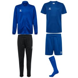 Hummel Essential Fussball Jacken Set Kinder 5-teilig Trainingsjacke Trainingshose Fussball Trikot Shorts Sockenstutzen