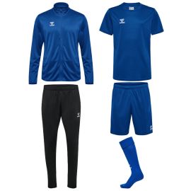 Hummel Essential Fussball Jacken Set Herren Damen 5-teilig Trainingsjacke Trainingshose Fussball Trikot Shorts Sockenstutzen