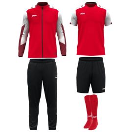Jako Dynamic Fussball Jacken Set Herren Damen 5-teilig Polyesterjacke Polyesterhose T-Shirt Trainingsshorts Sockenstutzen