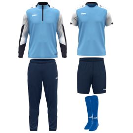 Jako Dynamic Fussball Trainingstop Set Kinder 5-teilig Trainingstop Polyesterhose T-Shirt Trainingsshorts Sockenstutzen