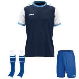 Jako Dynamic Trikotsatz Herren Damen 3-teilig Trikot Fussball Short mit Innenslip Stutzenstrumpf