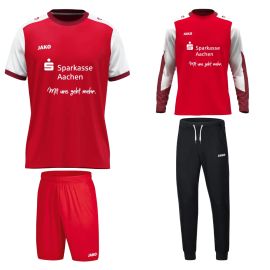 Jako Handball Trikotsatz inkl. Torwart Sparkasse Aachen Dynamic Herren Damen 4-teilig Trikot Shorts Longsleeve Jogginghose mit Bündchen