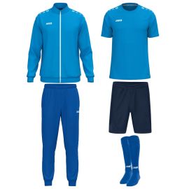 Jako One Fussball Jacken Set Herren Damen 5-teilig Polyesterjacke Polyesterhose T-Shirt Short Sockenstutzen