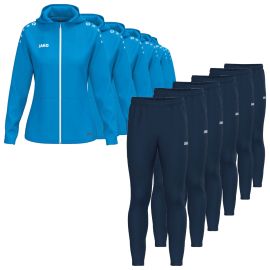 Jako One Trainingsanzug Satz Herren Damen 2-teilig Damen Trainingsjacke mit Kapuze Trainingshose Light