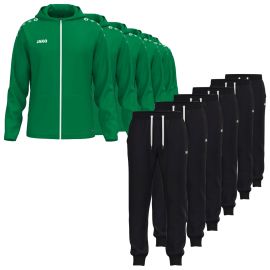 Jako One Trainingsanzug Satz Herren Damen 2-teilig Trainingsjacke mit Kapuze Sweathose mit Bündchen