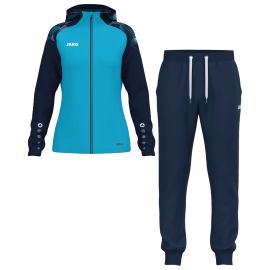Jako Sonic Trainingsanzug Set Herren Damen 2-teilig Damen Trainingsjacke mit Kapuze Sweathose mit Bündchen