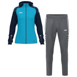 Jako Sonic Trainingsanzug Set Herren Damen 2-teilig Damen Trainingsjacke mit Kapuze Trainingshose