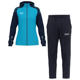 Jako Sonic Trainingsanzug Set Herren Damen 2-teilig Damen Trainingsjacke mit Kapuze Trainingshose