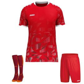 Jako Sonic Trikotsatz Herren Damen 3-teilig Trikot Fussball Short mit Innenslip Stutzenstrumpf