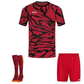 Jako Trikotsatz Animal Herren Damen 3-teilig Fussball Trikot Shorts Stutzenstrumpf