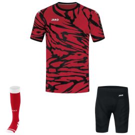 Jako Trikotsatz Animal Herren Damen 3-teilig Fussball Trikot Unterziehhose kurz Sockenstutzen