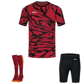Jako Trikotsatz Animal Herren Damen 3-teilig Fussball Trikot Unterziehhose kurz Stutzenstrumpf