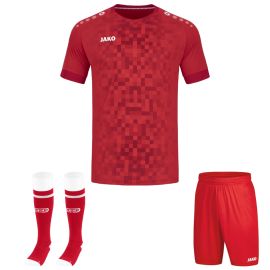 Jako Trikotsatz Pixel Herren Damen 3-teilig Fussball Trikot Fussball Short mit Innenslip Stutzenstrumpf