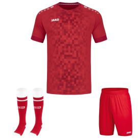 Jako Trikotsatz Pixel Herren Damen 3-teilig Fussball Trikot Fussball Short Stutzenstrumpf