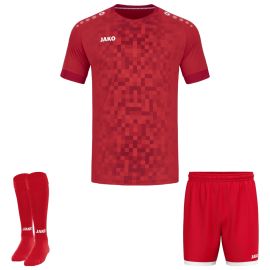 Jako Trikotsatz Pixel Herren Damen 3-teilig Fussball Trikot Shorts Sockenstutzen