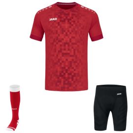 Jako Trikotsatz Pixel Herren Damen 3-teilig Fussball Trikot Unterziehhose kurz Sockenstutzen