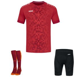 Jako Trikotsatz Pixel Herren Damen 3-teilig Fussball Trikot Unterziehhose kurz Stutzenstrumpf