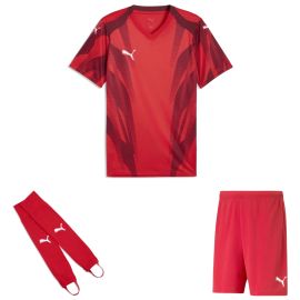 Puma teamFINAL26 Trikotsatz Herren Damen 3-teilig Graphic+ Trikot Fussballshort Torwart Stegstutzen Core Stirrup