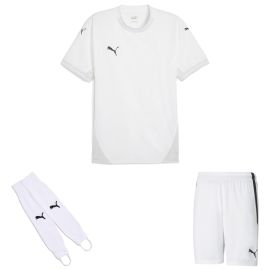 Puma teamFinal Trikotsatz Herren Damen 3-teilig Fussball Trikot Fussballshort Torwart Stegstutzen Core Stirrup