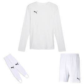 Puma teamGoal Trikotsatz langarm Herren Damen 3-teilig Langarmtrikot Fussballshort Torwart Stegstutzen Core Stirrup