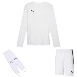 Puma teamGoal Trikotsatz langarm Herren Damen 3-teilig Langarmtrikot Fussballshort Torwart Stegstutzen Core Stirrup