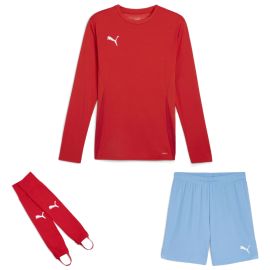 Puma teamGoal Trikotsatz langarm Kinder 3-teilig Langarmtrikot Shorts Torwart Stegstutzen Core Stirrup