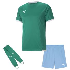 Puma Trikotsatz Team Liga Kinder 3-teilig Fussball Trikot Shorts Torwart Stegstutzen Core Stirrup