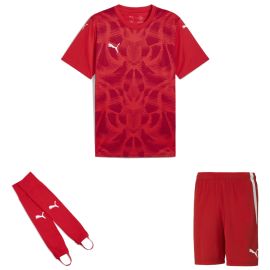 Puma Trikotsatz teamULTIMATE Kinder 3-teilig Fussball Trikot Fussballshort Torwart Stegstutzen Core Stirrup