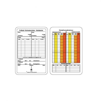 Tiroler FV Schiedsrichter Spielnotizkarten 2024/2025