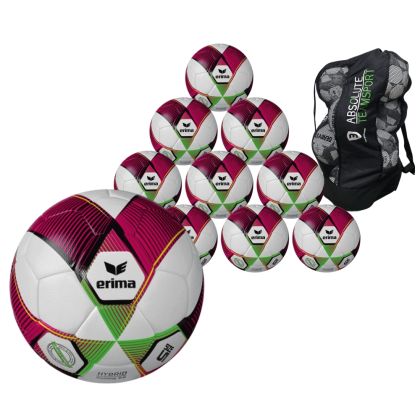 Erima 10er Ballpaket inkl. Ballsack Hybrid Training 2.0