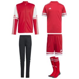 adidas Squadra 25 Fussball Jacken Set Kinder 5-teilig Trainingsjacke Trainingshose Fußball Trikot Shorts Sockenstutzen