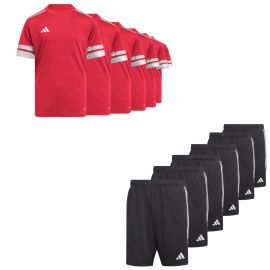 adidas Squadra 25 Fussball Shirt Satz Kinder 2-teilig Fußball Trikot Trainingsshort