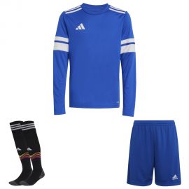 adidas Squadra 25 Trikotsatz langarm Kinder 3-teilig Langarm Fußball Trikot Fußball Short