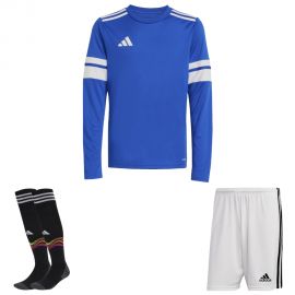 adidas Squadra 25 Trikotsatz langarm Kinder 3-teilig Langarm Fußball Trikot Fussballshort