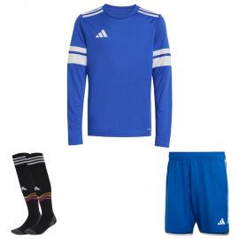 adidas Squadra 25 Trikotsatz langarm Kinder 3-teilig Langarm Fußball Trikot Short