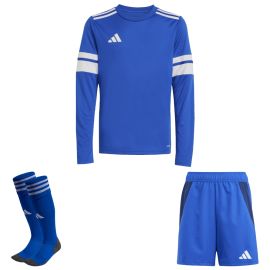 adidas Squadra 25 Trikotsatz langarm Kinder 3-teilig Langarm Fußball Trikot Shorts Competition Match Sockenstutzen