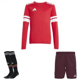 adidas Squadra 25 Trikotsatz langarm Herren Damen 3-teilig Langarm Fußball Trikot Shorts miTeam