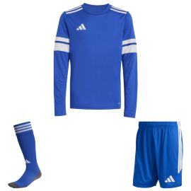 adidas Squadra 25 Trikotsatz langarm Kinder 3-teilig Langarm Fußball Trikot Shorts Sockenstutzen