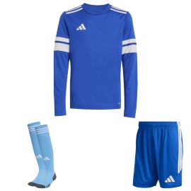 adidas Squadra 25 Trikotsatz langarm Kinder 3-teilig Langarm Fußball Trikot Shorts Torwart Sockenstutzen