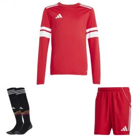 adidas Squadra 25 Trikotsatz langarm Herren Damen 3-teilig Langarm Fußball Trikot Shorts