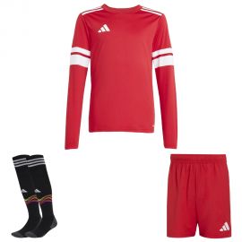 adidas Squadra 25 Trikotsatz langarm Herren Damen 3-teilig Langarm Fußball Trikot Shorts