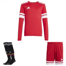 adidas Squadra 25 Trikotsatz langarm Herren Damen 3-teilig Langarm Fußball Trikot Shorts