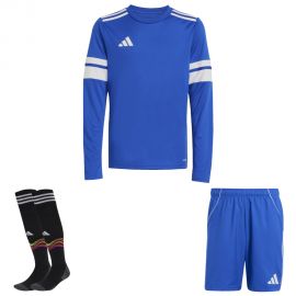 adidas Squadra 25 Trikotsatz langarm Kinder 3-teilig Langarm Fußball Trikot Shorts