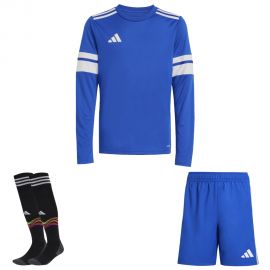 adidas Squadra 25 Trikotsatz langarm Kinder 3-teilig Langarm Fußball Trikot Shorts