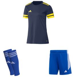 adidas Squadra 25 Trikotsatz Damen 3-teilig Fußball Trikot Shorts Sleeve Stutzen