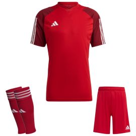 adidas Tiro 23 Competition Trikotsatz Kinder 3-teilig Fussball Trikot Shorts Sleeve Stutzen