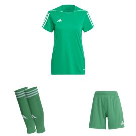 adidas Tiro 23 League Trikotsatz Damen 3-teilig Fussball Trikot Shorts Sleeve Stutzen