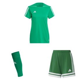 adidas Tiro 23 League Trikotsatz Damen 3-teilig Fussball Trikot Shorts Sleeve Stutzen